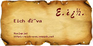 Eich Éva névjegykártya